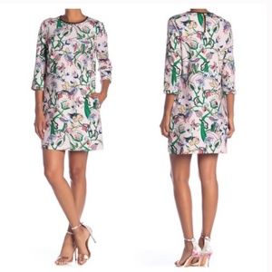 NWT $259 Ted Baker Volca Jungle Print Shift Dress in size 1!